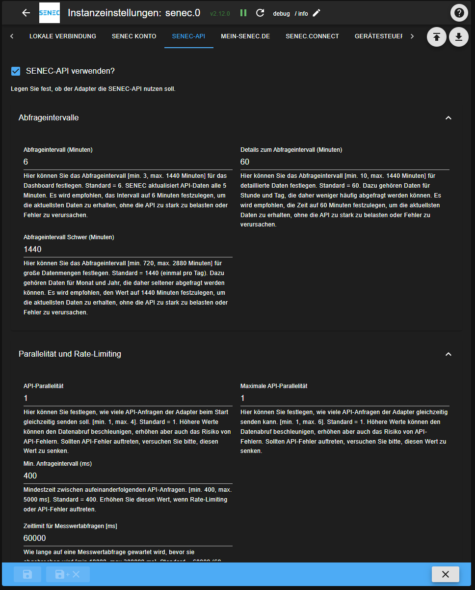 SENEC App API