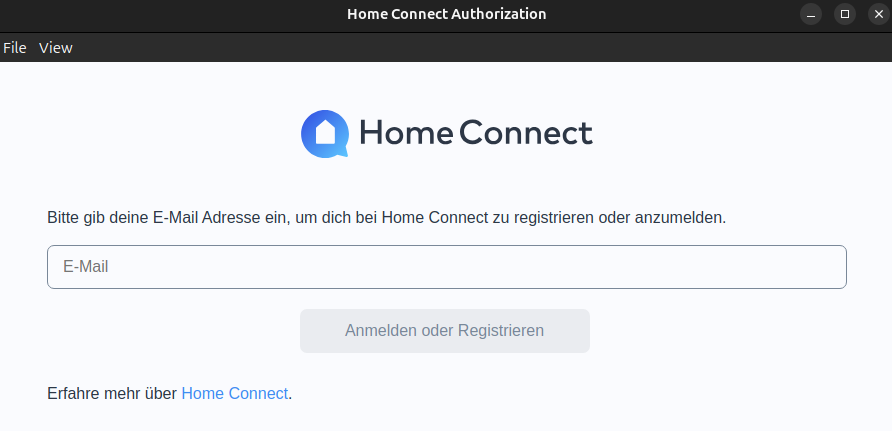 Login to Homeconnect
