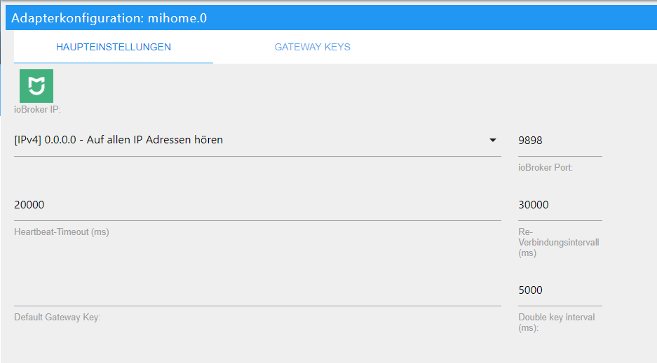 adapter configuration
