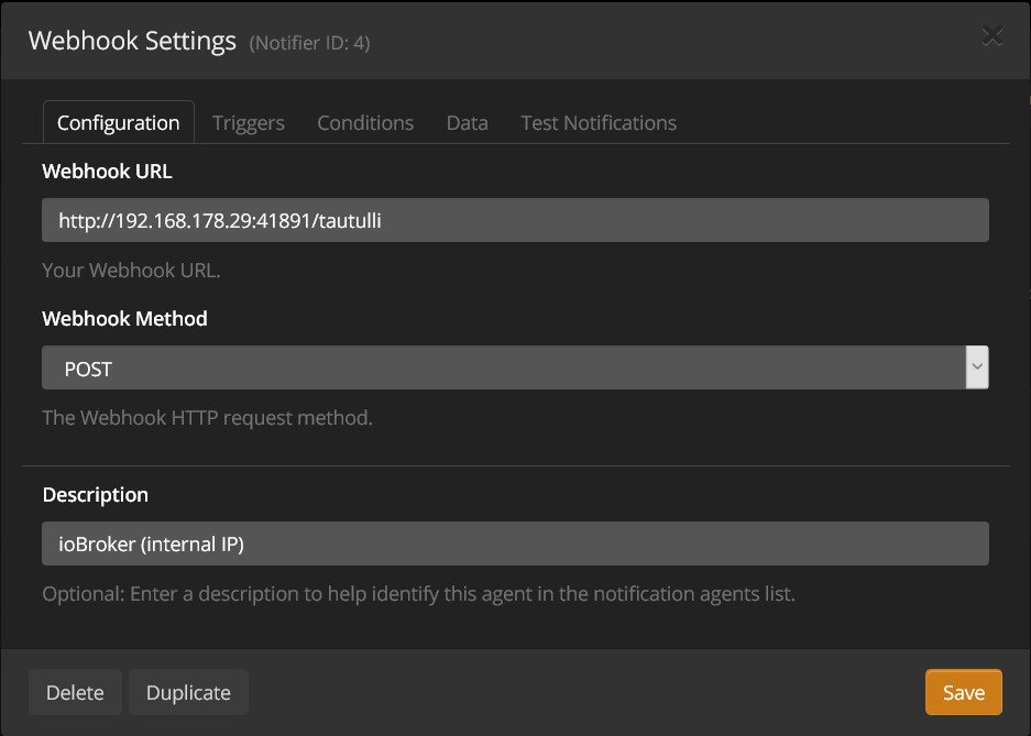 Tautulli Webhook