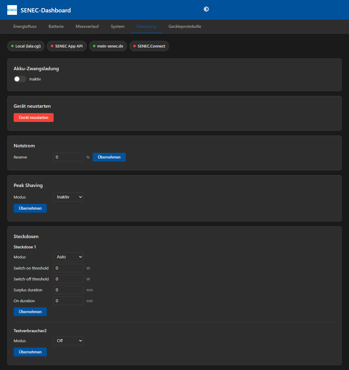 Control Tab