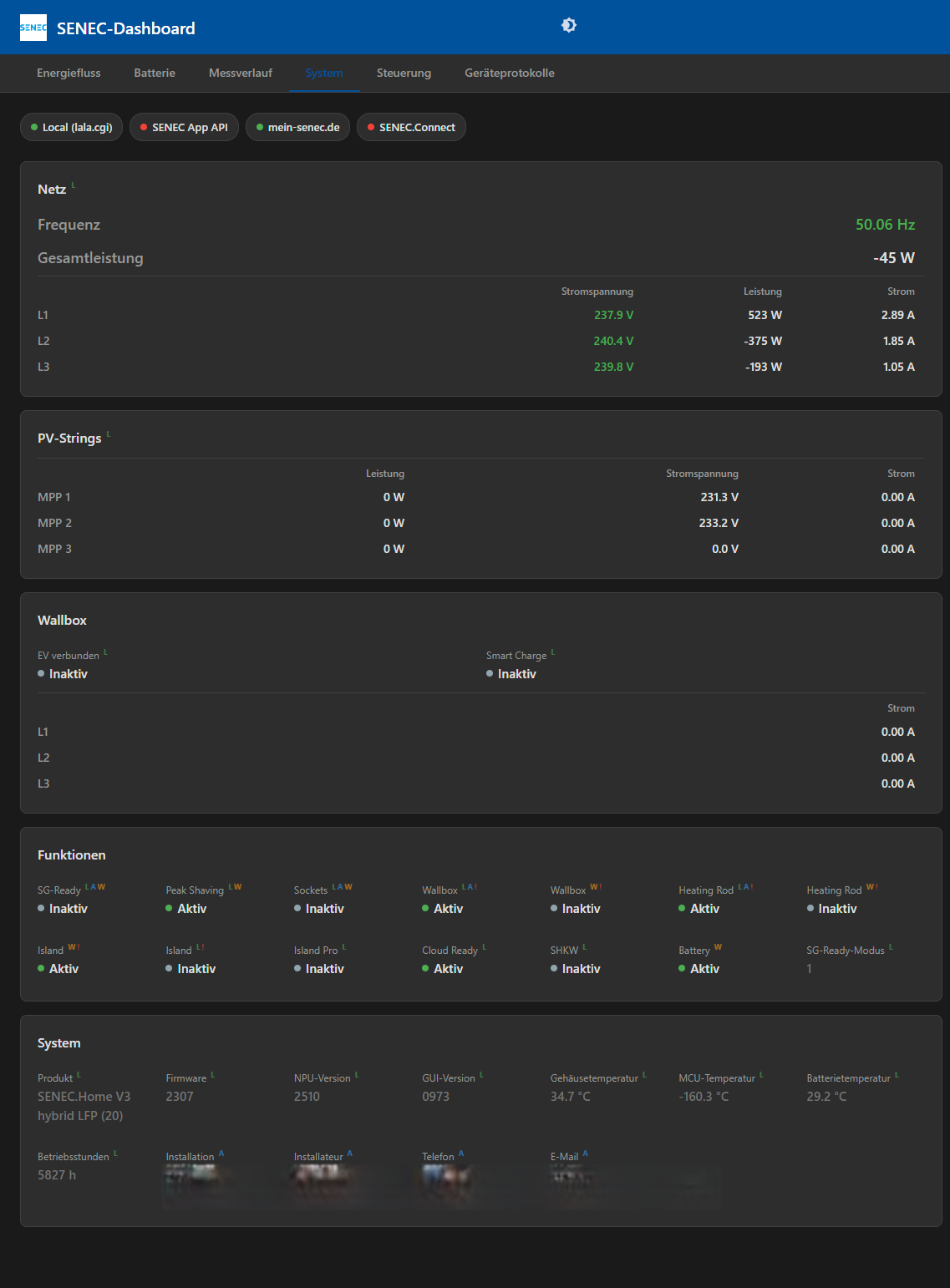 System Tab