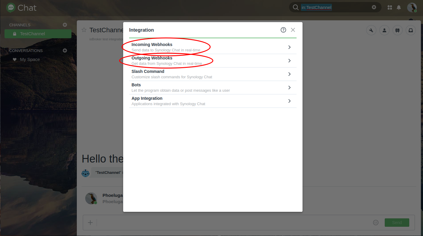 SynoChatIntegrations