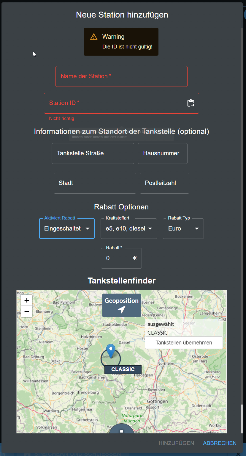 Screenshot Settings alt text