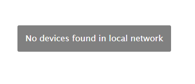 Error message: No Device found