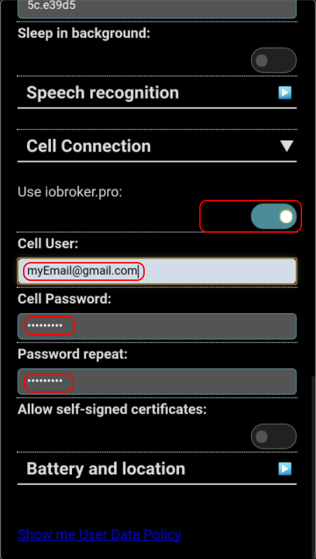 Cell connection
